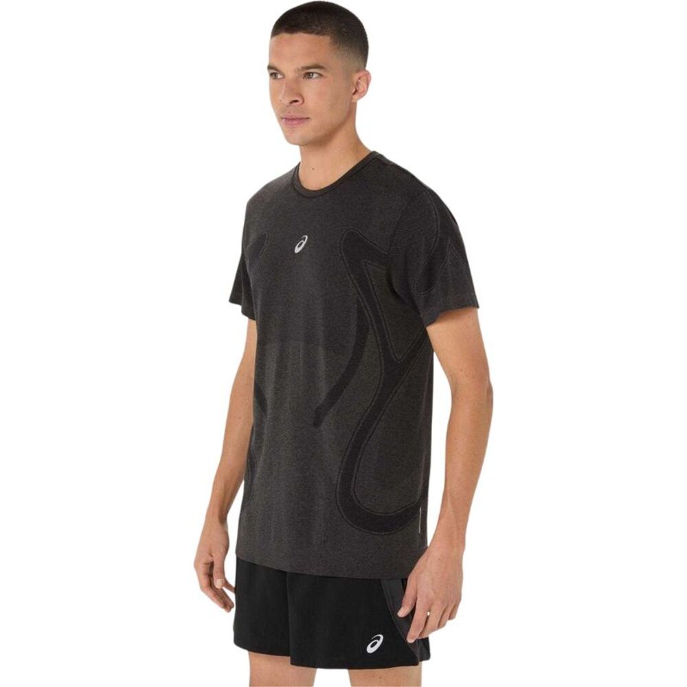 Asics Mens Seamless Short-Sleeved Running Top / Black